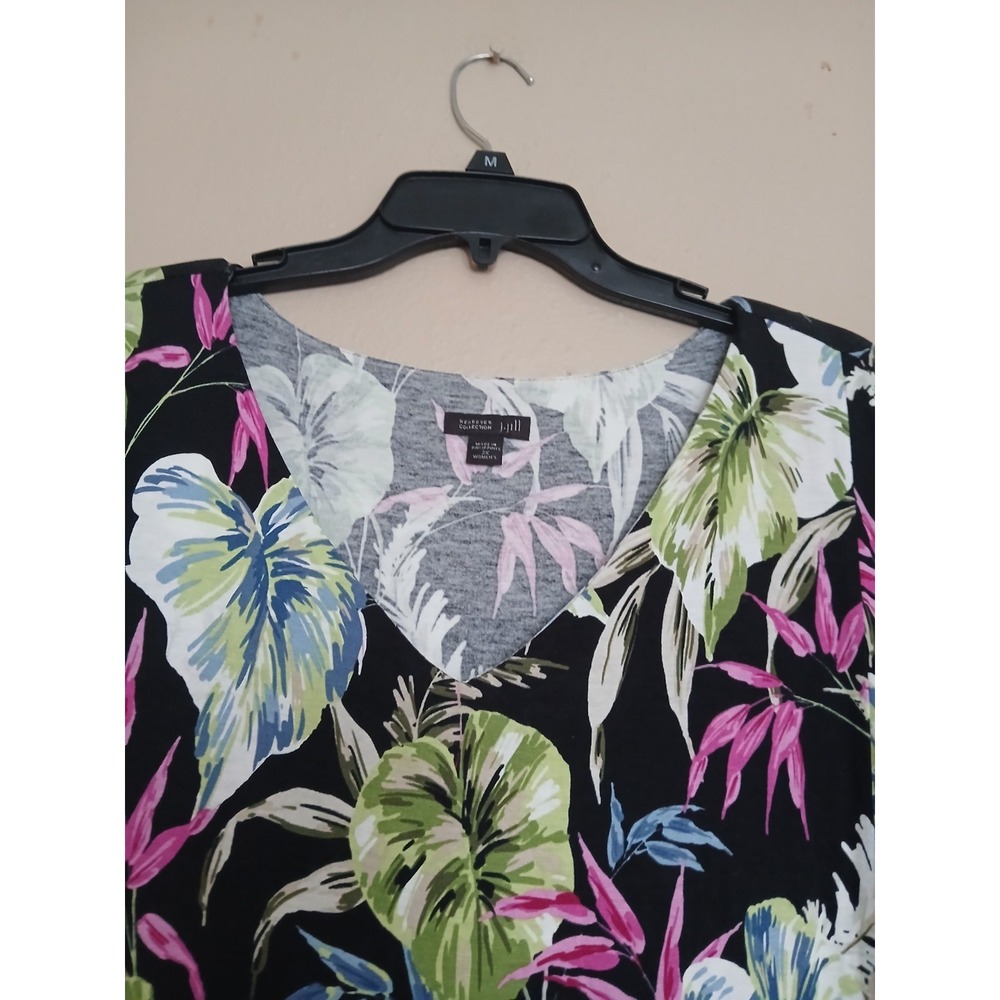 J Jill Dress 3x Wearever Floral Midi Soft Jersey Tank Everyday Lagenlook Boho - Picture 4 of 6